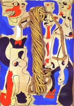 Corde et gens I Joan Miro Peinture à l'huile